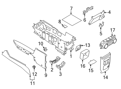 2023 Ford Explorer PANEL - GLOVE COMPARTMENT FRON Diagram for MB5Z-78045E24-AB