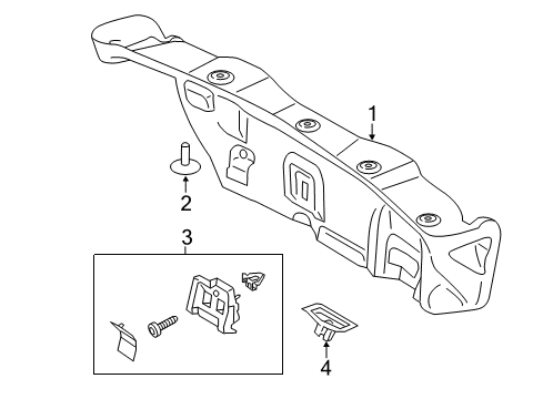 2019 Ford Police Responder Hybrid Interior Trim - Trunk Lid Diagram