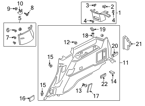 2022 Lincoln Navigator TRIM - LOAD COMPARTMENT Diagram for NL7Z-7831012-AB