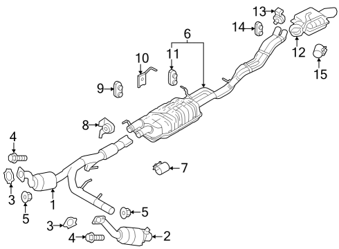 2024 Ford Expedition Exhaust Components Diagram 1