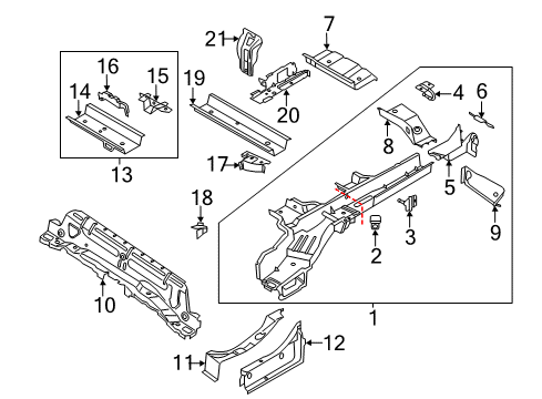 2018 Ford Transit Connect REINFORCEMENT - FLOOR PAN Diagram for KV6Z-61107A02-A