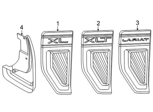 2023 Ford Maverick Exterior Trim - Fender Diagram