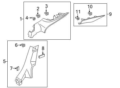 2020 Ford Fusion TRIM ASY - QUARTER Diagram for LS7Z-7831013-BA