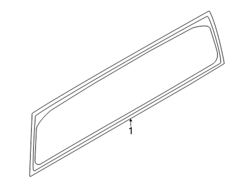 2023 Ford Maverick Glass & Hardware - Back Glass Diagram 1