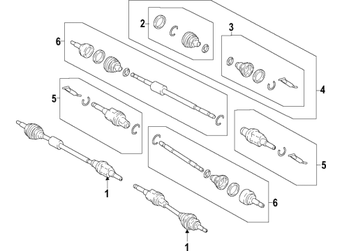 2022 Ford EcoSport Axle Shafts & Joints, Drive Axles Diagram