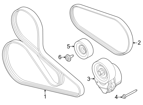 2024 Ford Mustang Belts & Pulleys Diagram 3