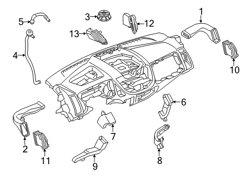 2021 Ford Transit Ducts & Louver Diagram 7