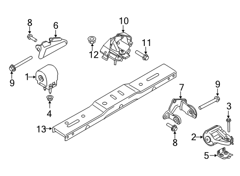 2021 Ford F-150 Engine & Trans Mounting Diagram 1