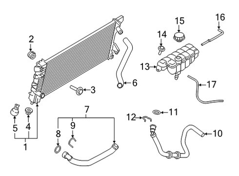 2022 Ford F-150 Radiator & Components Diagram 3