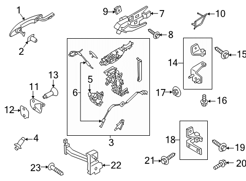 2022 Lincoln Corsair HANDLE ASY - DOOR - OUTER Diagram for MJ7Z-7826604-BBPTM