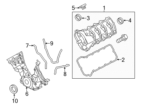 2020 Ford Mustang Valve & Timing Covers Diagram 4