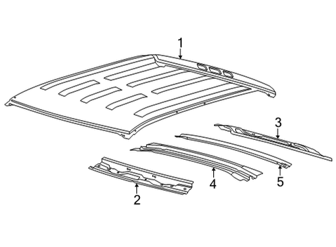 2023 Ford Maverick BOW ASY - ROOF Diagram for NZ6Z-6051272-A