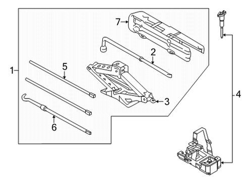 2023 Ford F-150 Jack & Components Diagram 4