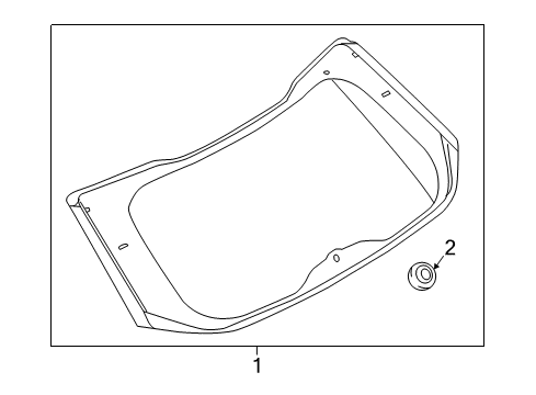 2023 Ford Edge Glass - Lift Gate Diagram