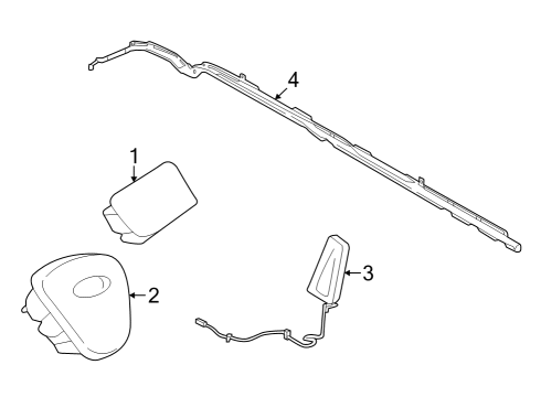 2023 Ford E-Transit Air Bag Components Diagram 1