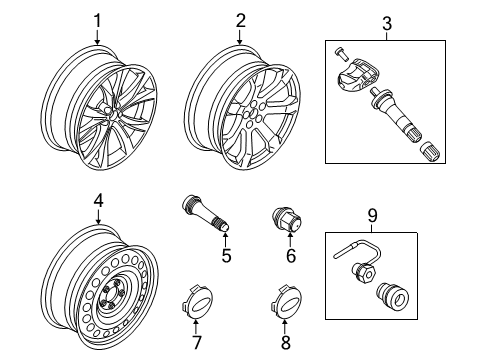 2022 Ford Police Interceptor Utility Wheels Diagram 2