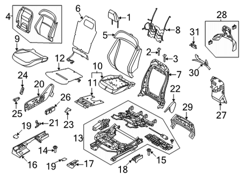 2021 Ford Mustang Mach-E BRACKET Diagram for LK9Z-5812110-B