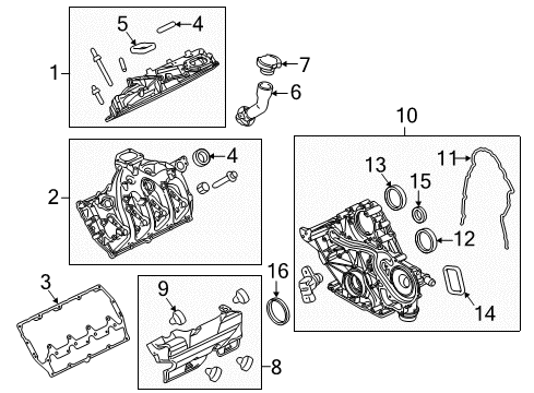 2021 Ford F-350 Super Duty INSULATOR - ENGINE COMPARTMENT Diagram for LC3Z-6K089-A