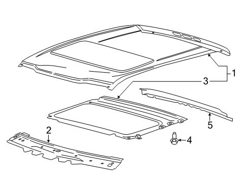 2020 Ford F-150 Roof & Components Diagram 5