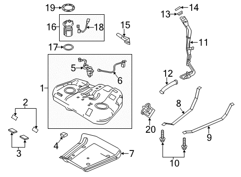 2019 Ford Police Interceptor Sedan Fuel System Components Diagram 2