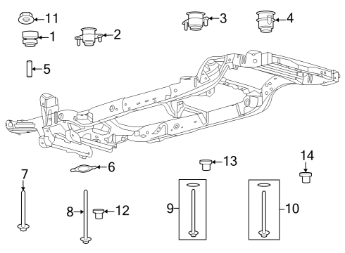 2023 Ford Bronco Body Mounting - Frame Diagram 2