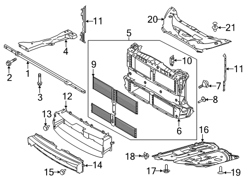 2020 Ford Escape SHIELD - ENGINE COMPARTMENT SP Diagram for LX6Z-6775-S