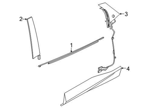 2023 Ford Mustang Mach-E WEATHERSTRIP - DOOR BELT Diagram for LJ8Z-5825861-A