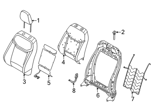 2022 Ford Maverick COVER ASY - SEAT BACK Diagram for NZ6Z-2664416-BC