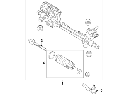 2019 Ford Police Interceptor Sedan Steering Column & Wheel, Steering Gear & Linkage Diagram 4