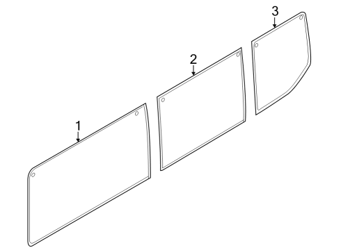 2022 Ford E-Transit Glass - Side Panel Diagram 6