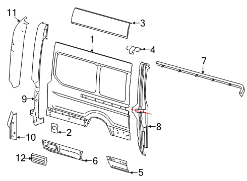 2020 Ford Transit Side Panel & Components Diagram 4