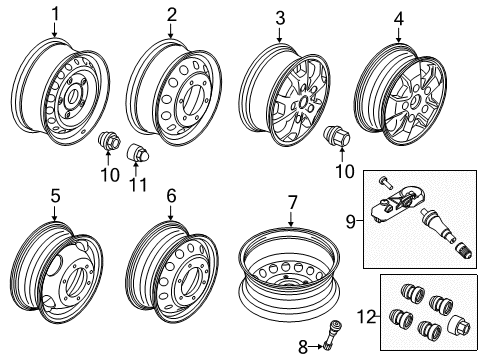 2020 Ford Transit 150 Wheels Diagram