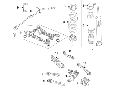 2021 Ford Mustang Mach-E SHOCK ABSORBER ASY Diagram for LK9Z-18125-B