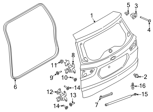 2022 Ford EcoSport Door & Components Diagram 2