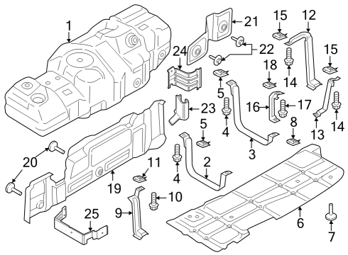 2023 Ford F-250 Super Duty SHAFT Diagram for PC3Z-9725-B