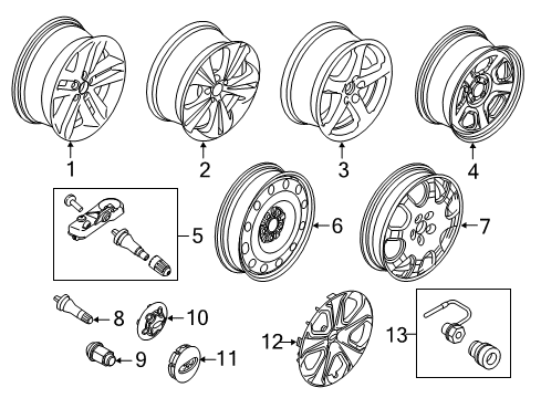 2019 Ford Police Interceptor Utility Wheels Diagram 2