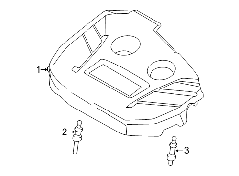 2020 Ford Fusion Engine Appearance Cover Diagram 2