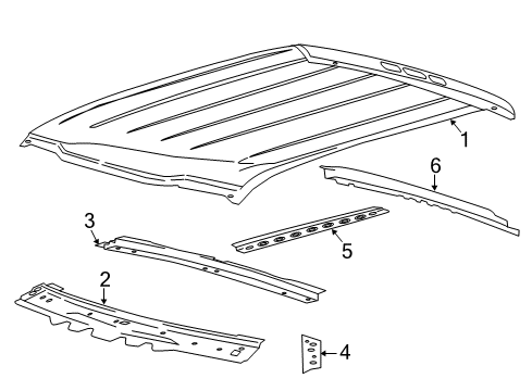 2021 Ford F-150 Roof & Components Diagram 2