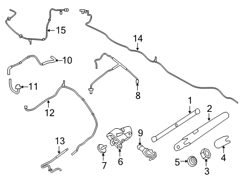 2019 Ford Police Interceptor Utility Wiper & Washer Components Diagram 1