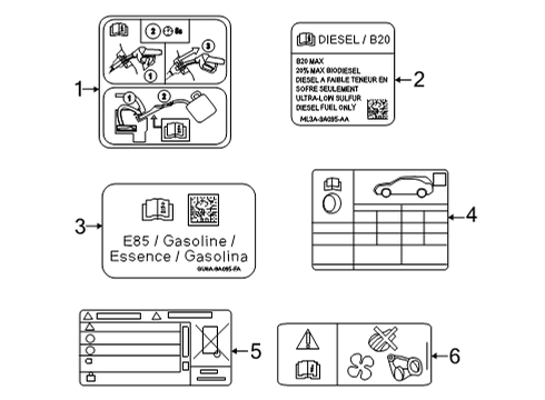 2022 Ford F-150 Information Labels Diagram 1