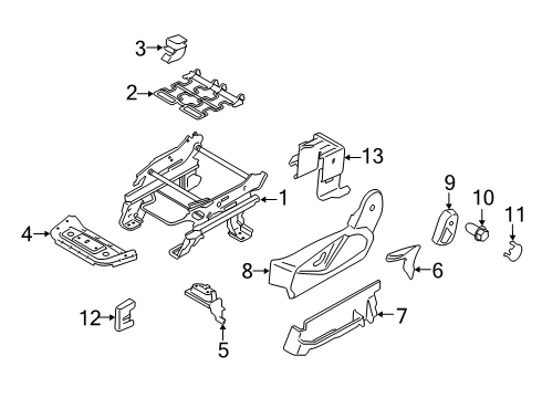 2021 Ford Transit Connect Tracks & Components Diagram 1