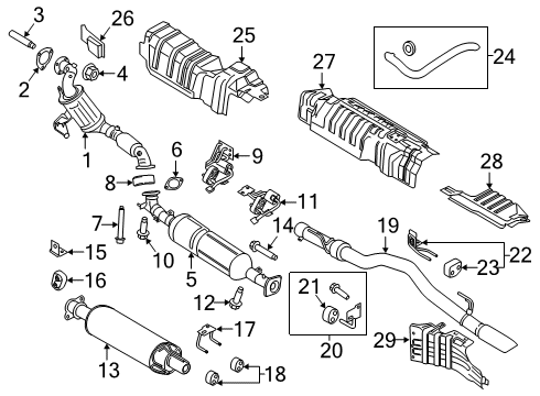 2024 Ford Mustang Heat Shield Diagram for CK4Z-9911442-C