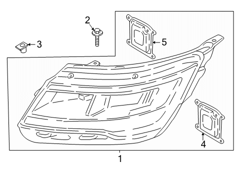 2020 Lincoln Corsair LAMP ASY Diagram for LJ7Z-13008-L