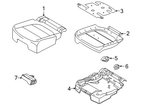 2023 Lincoln Corsair COVER ASY - REAR SEAT CUSHION Diagram for LJ7Z-7863804-AC