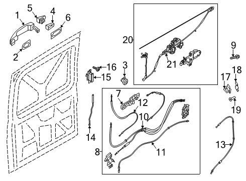 2023 Ford Transit Lock & Hardware Diagram 4