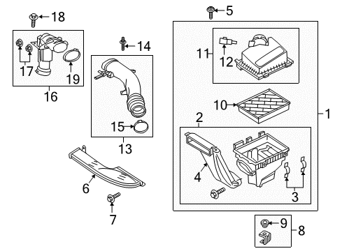 2020 Lincoln MKZ Air Intake Diagram 2