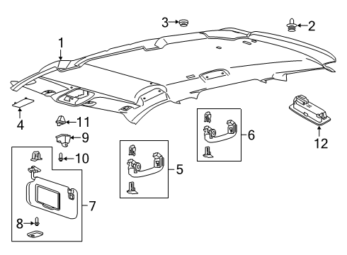 2022 Lincoln Aviator Interior Trim - Roof Diagram 2