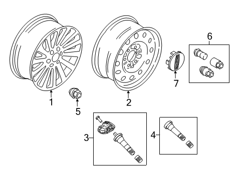 2024 Lincoln Navigator Wheels Diagram 1