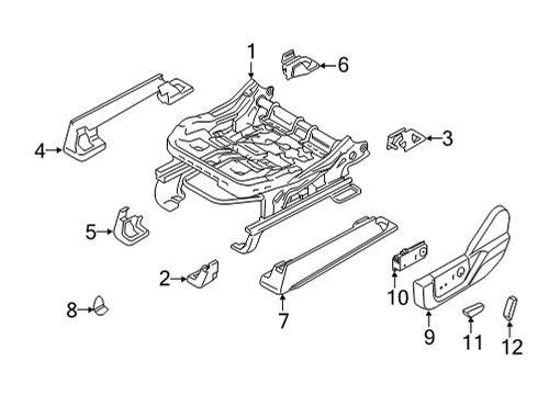 2023 Ford F-150 COVER - SEAT TRACK Diagram for ML3Z-1561749-AG