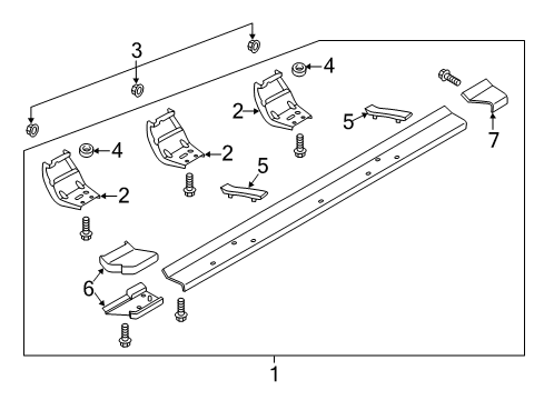 2023 Ford Expedition Running Board Diagram 3